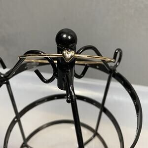 Lot Of 5 Petite Gold Heart Bangle Bracelets. Girly, Boho, Simple